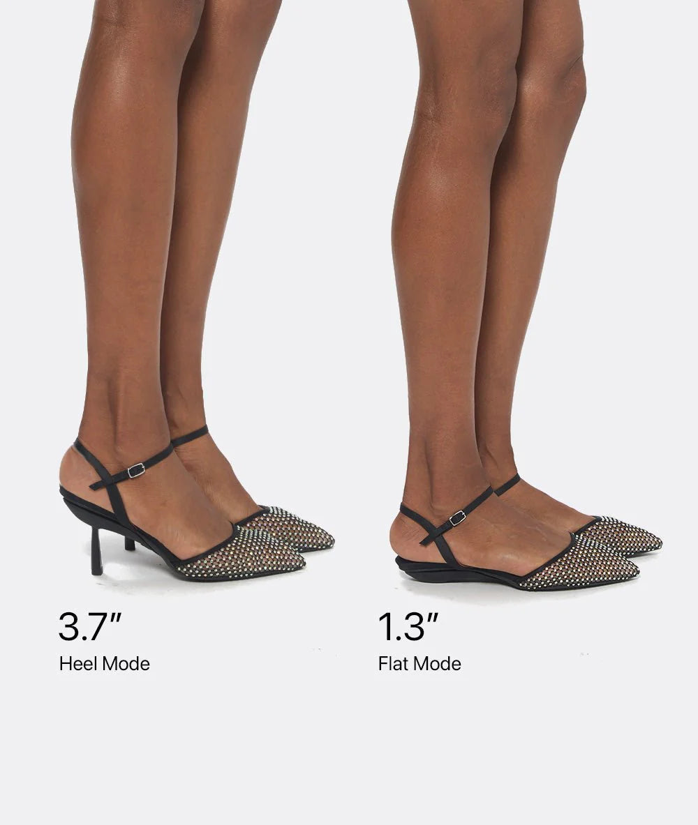 Moda Diletta® - Sandalo Tacco 2 in 1 in Cristallo